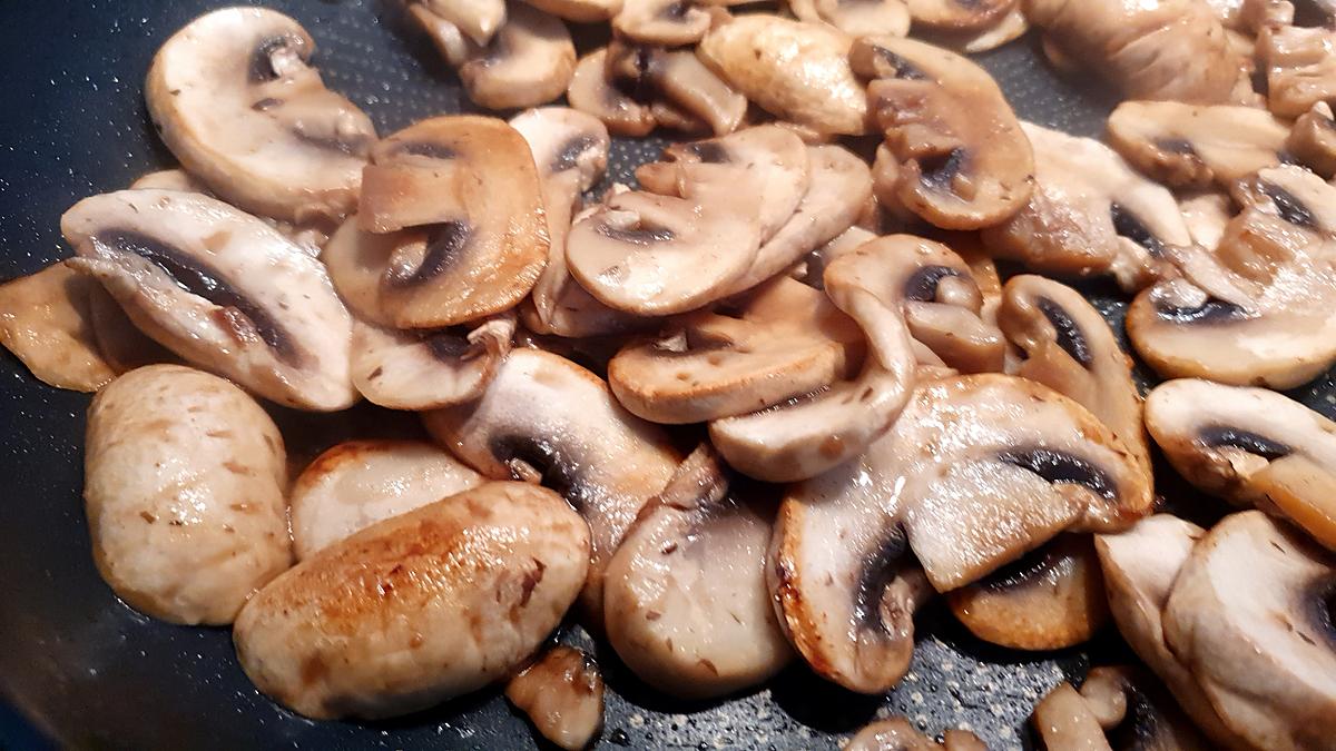 recette Emincé à la zurichoise aux champignons