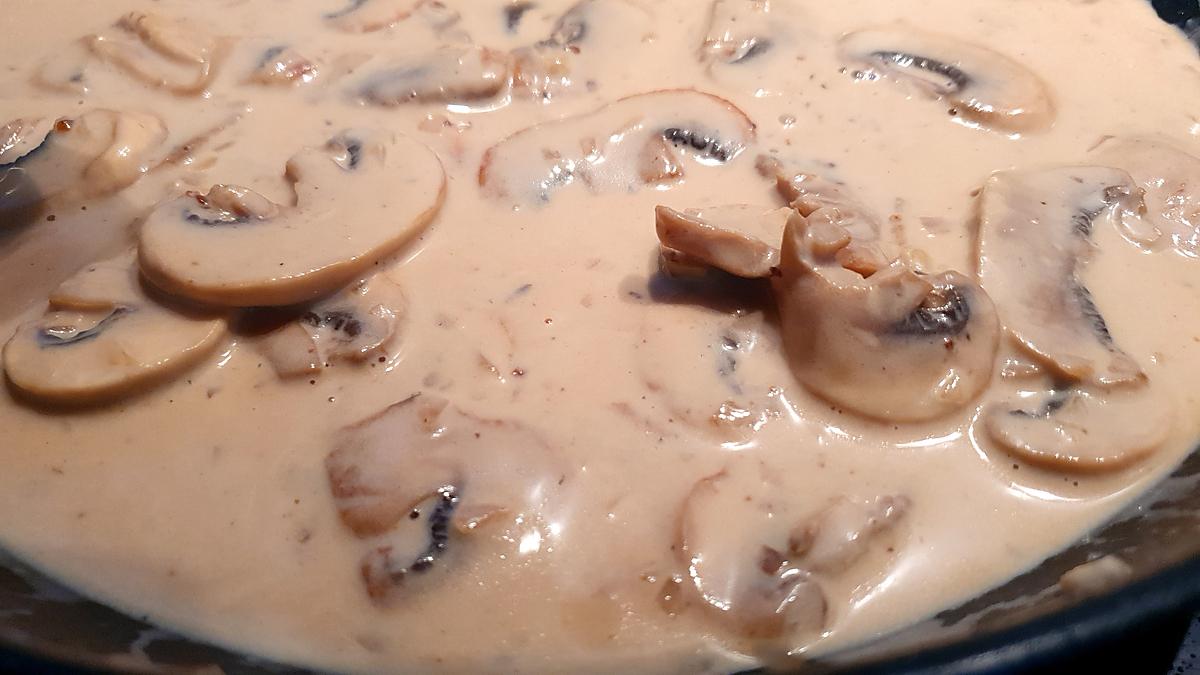 recette Emincé à la zurichoise aux champignons