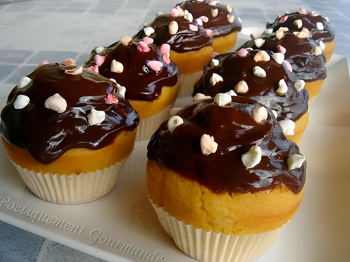recette Cupcakes au beurre de cacahuètes nappés Nutella