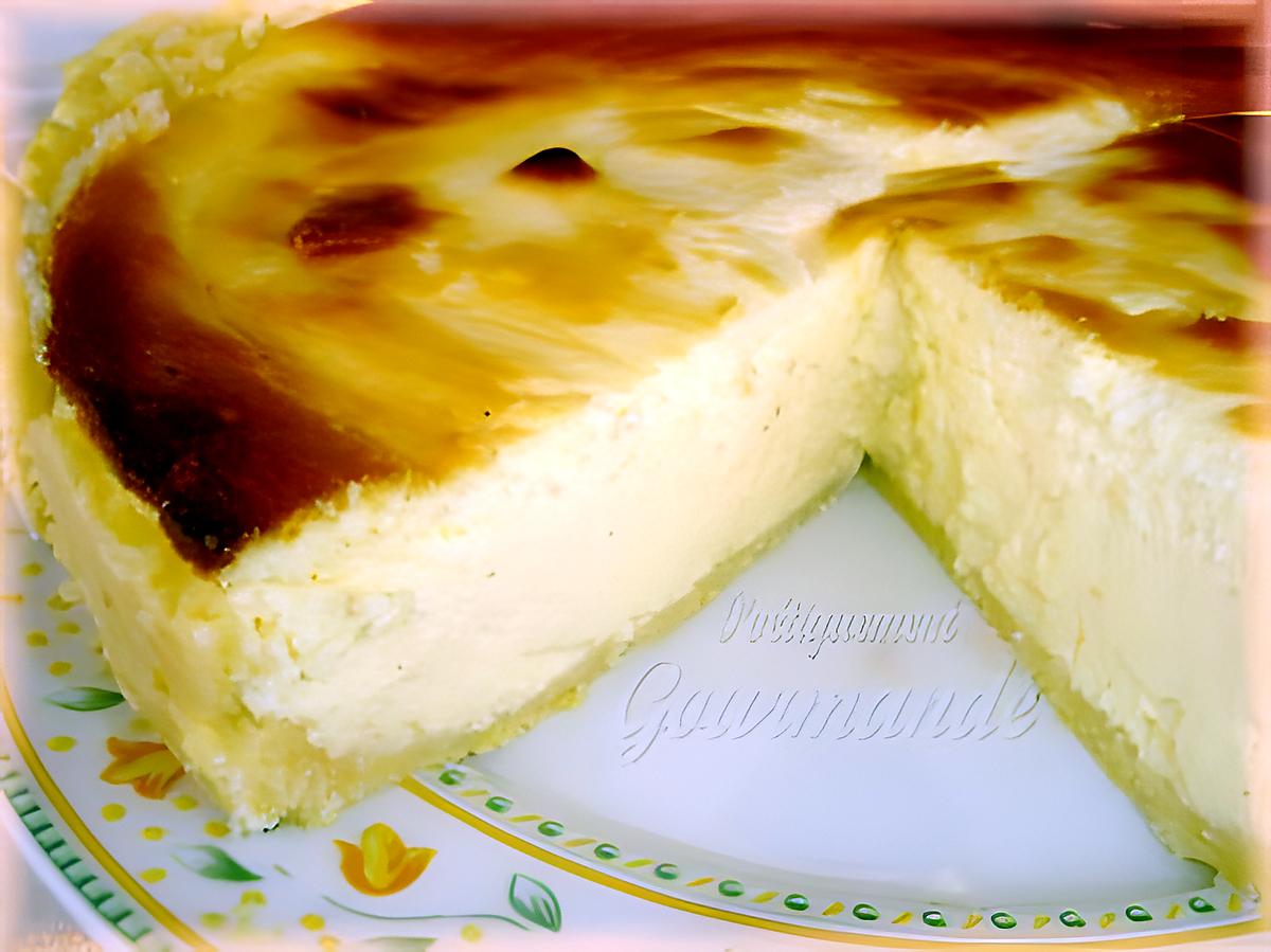recette Gâteau au fromage blanc sur fond de pâte amandine au citron