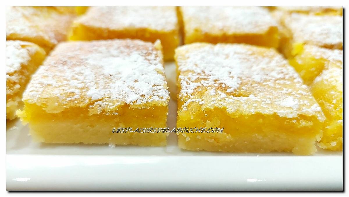 recette LEMON BAR ou BARRE AU CITRON (pour air fryer ou au four)