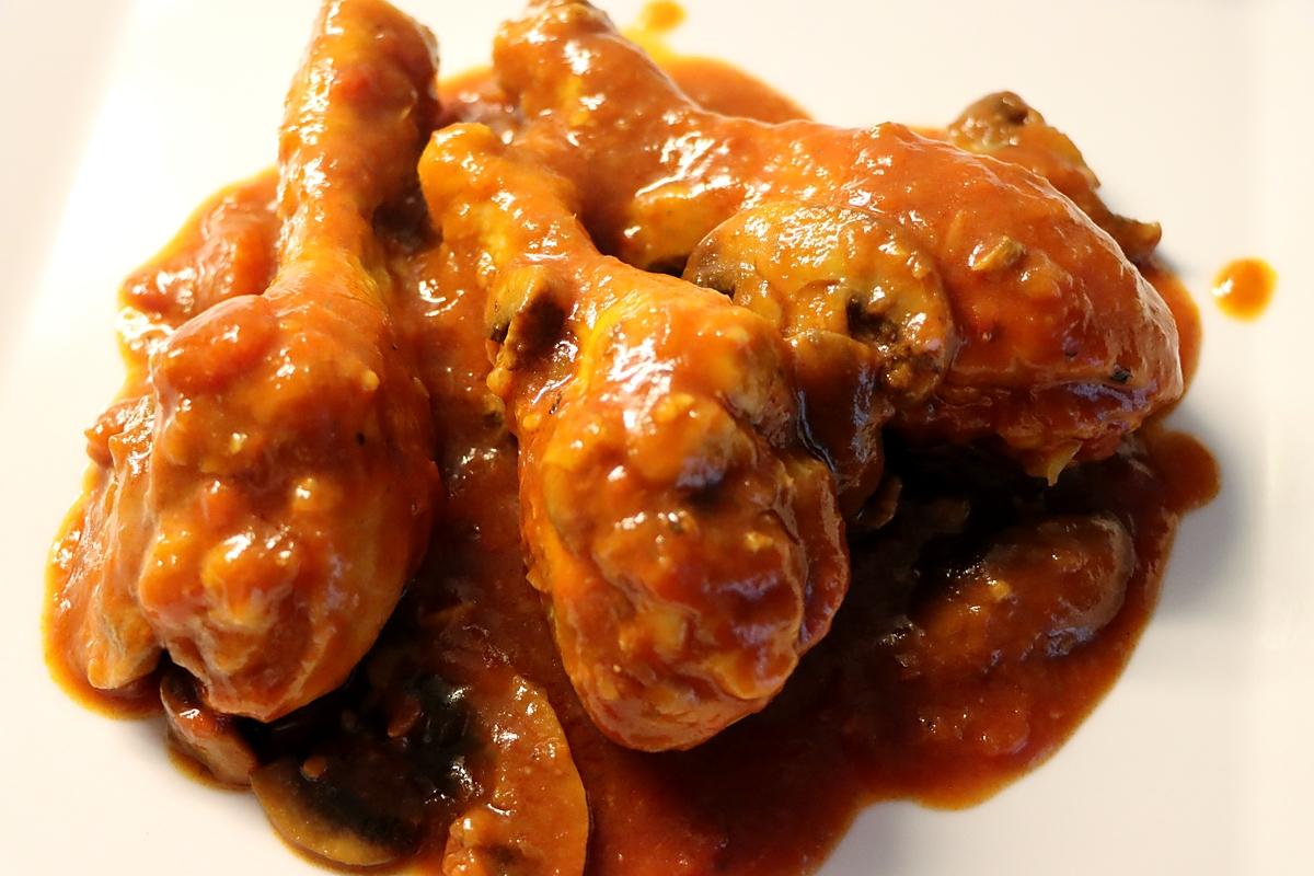 recette Poulet  sauté à la sauce chasseur