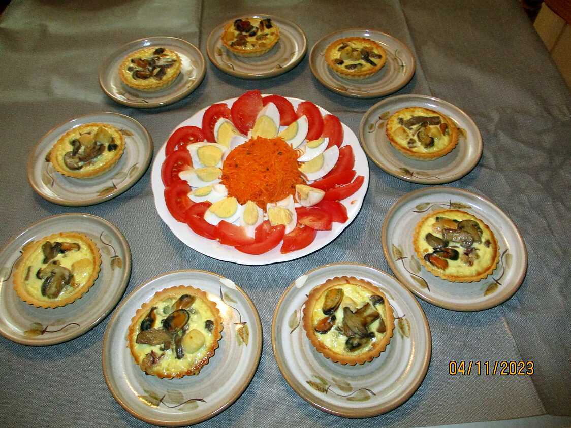 Recette de Tartelettes aux fruits de mer
