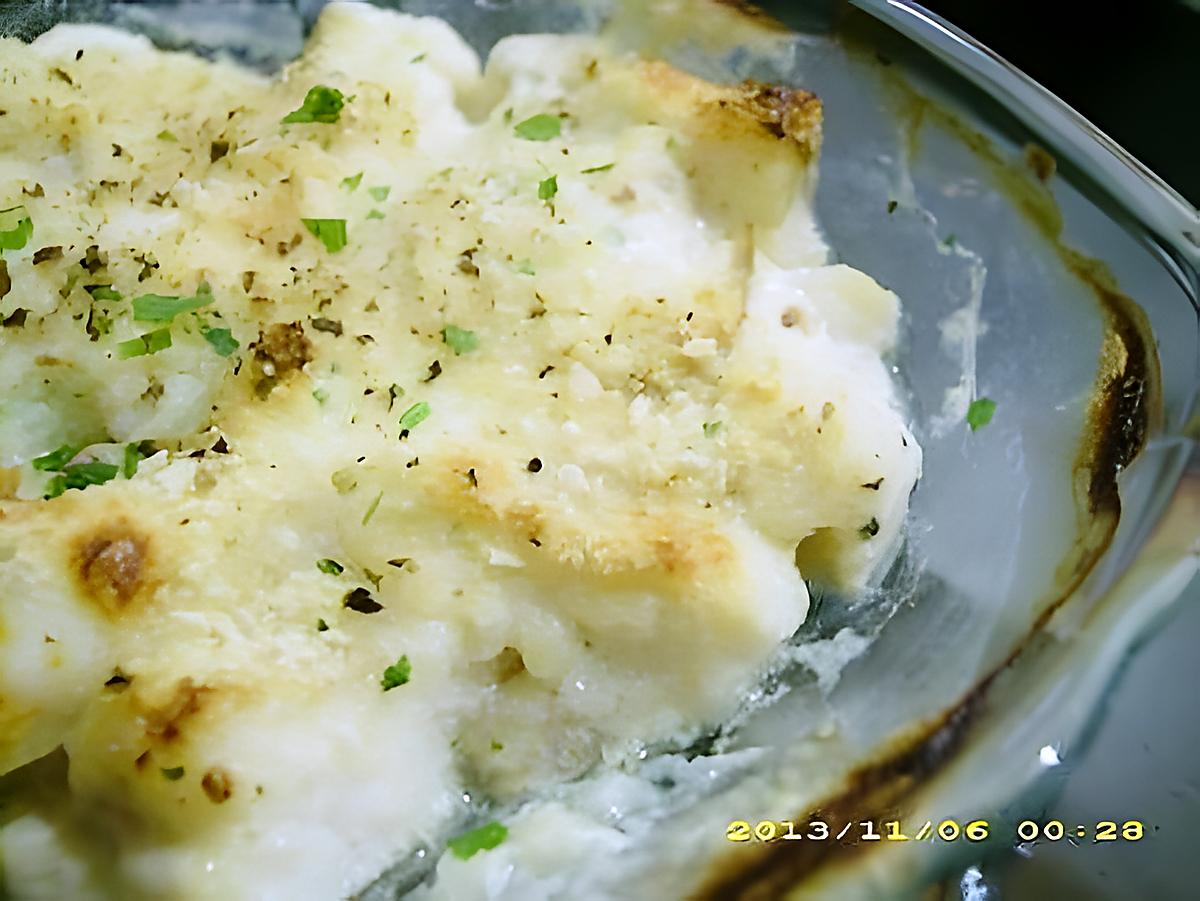 recette coquille diététique de cabillaud au fromage blanc et curry