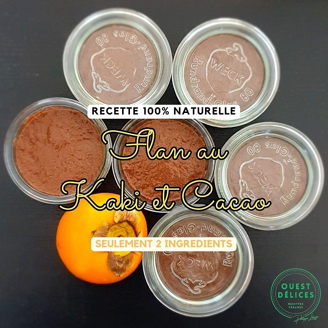 recette Flan kaki cacao ... à 2 ingrédients seulement