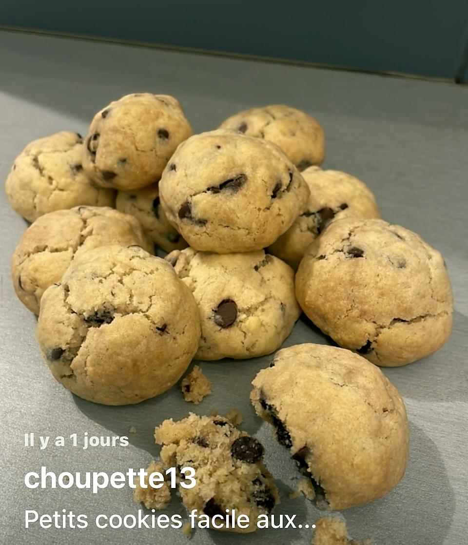 recette Petits cookies facile aux pépites de chocolat