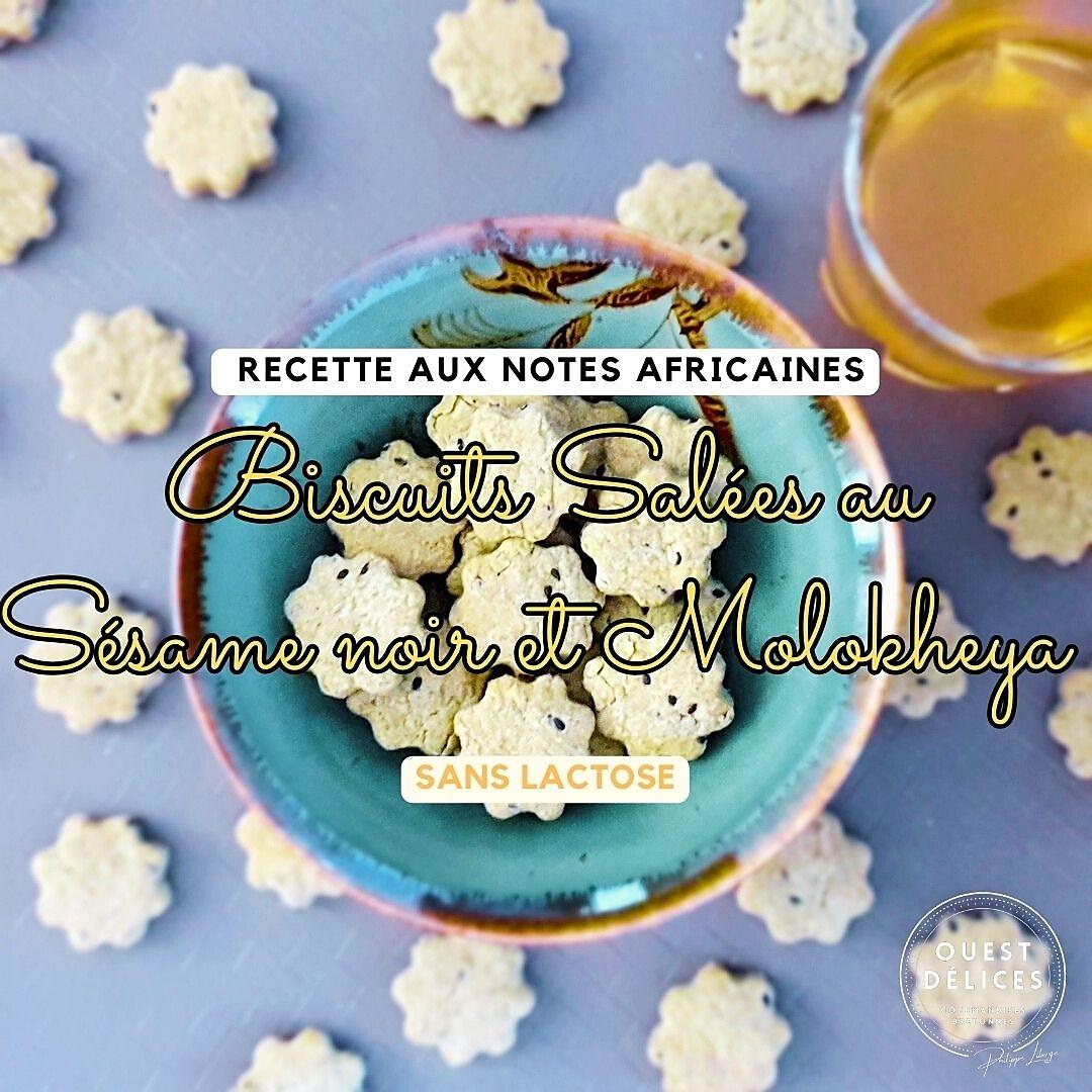 recette Biscuits apéritifs au sésame noir et molokheya