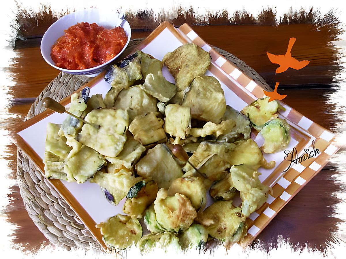 recette beignets d'aubergine au coulis de tomates