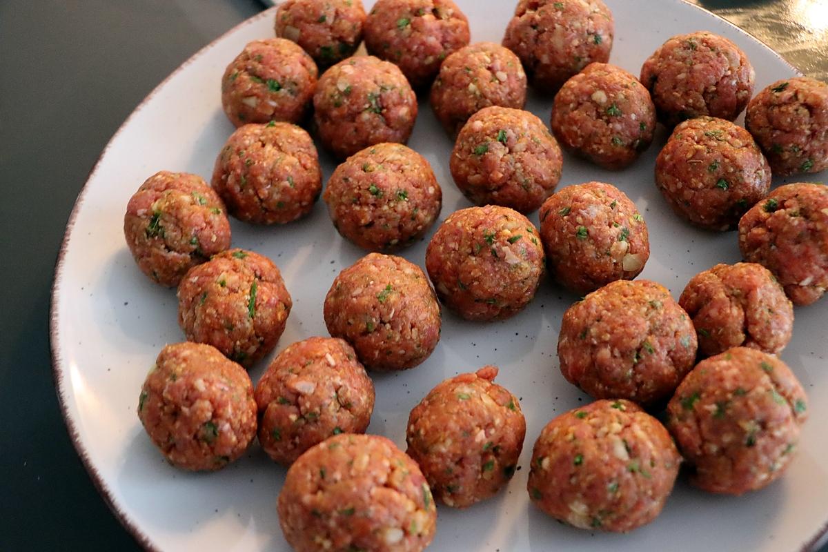 recette Boulettes à la sauce crémeuse aux champignons