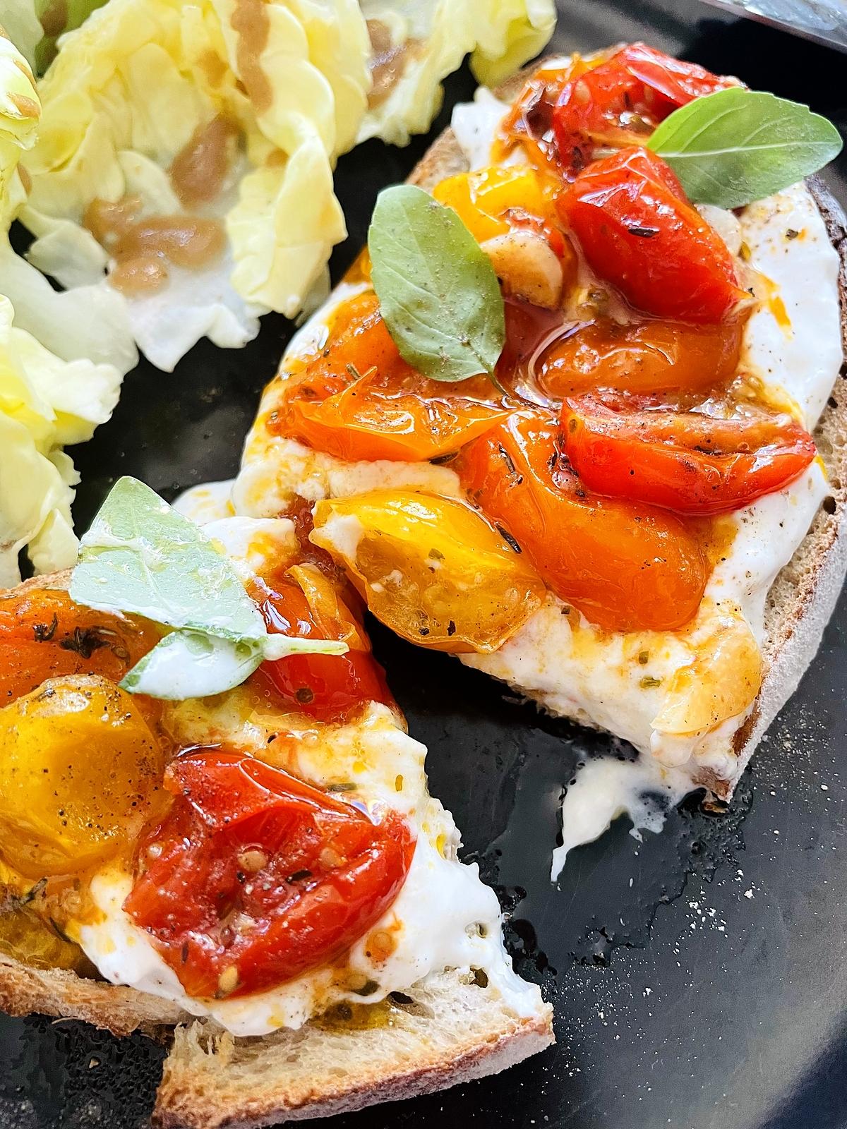 recette Bruschetta aux tomates confites