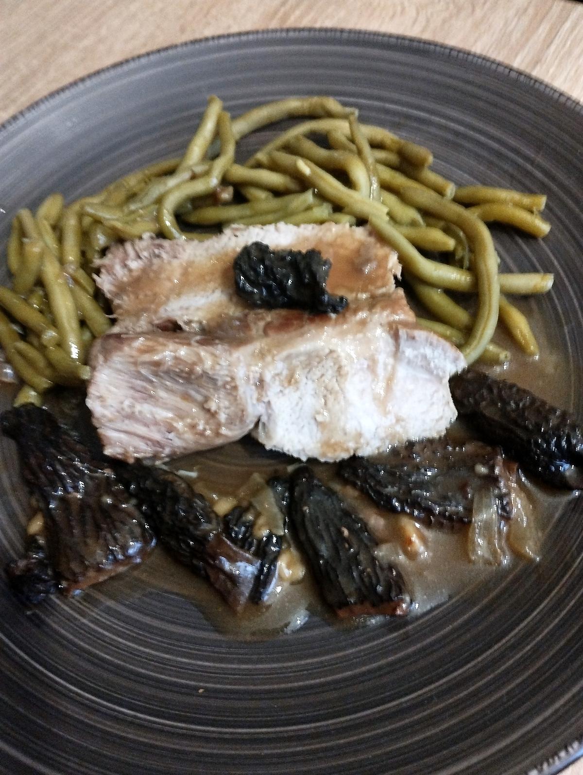 recette roti de veau aux morilles au cookéo