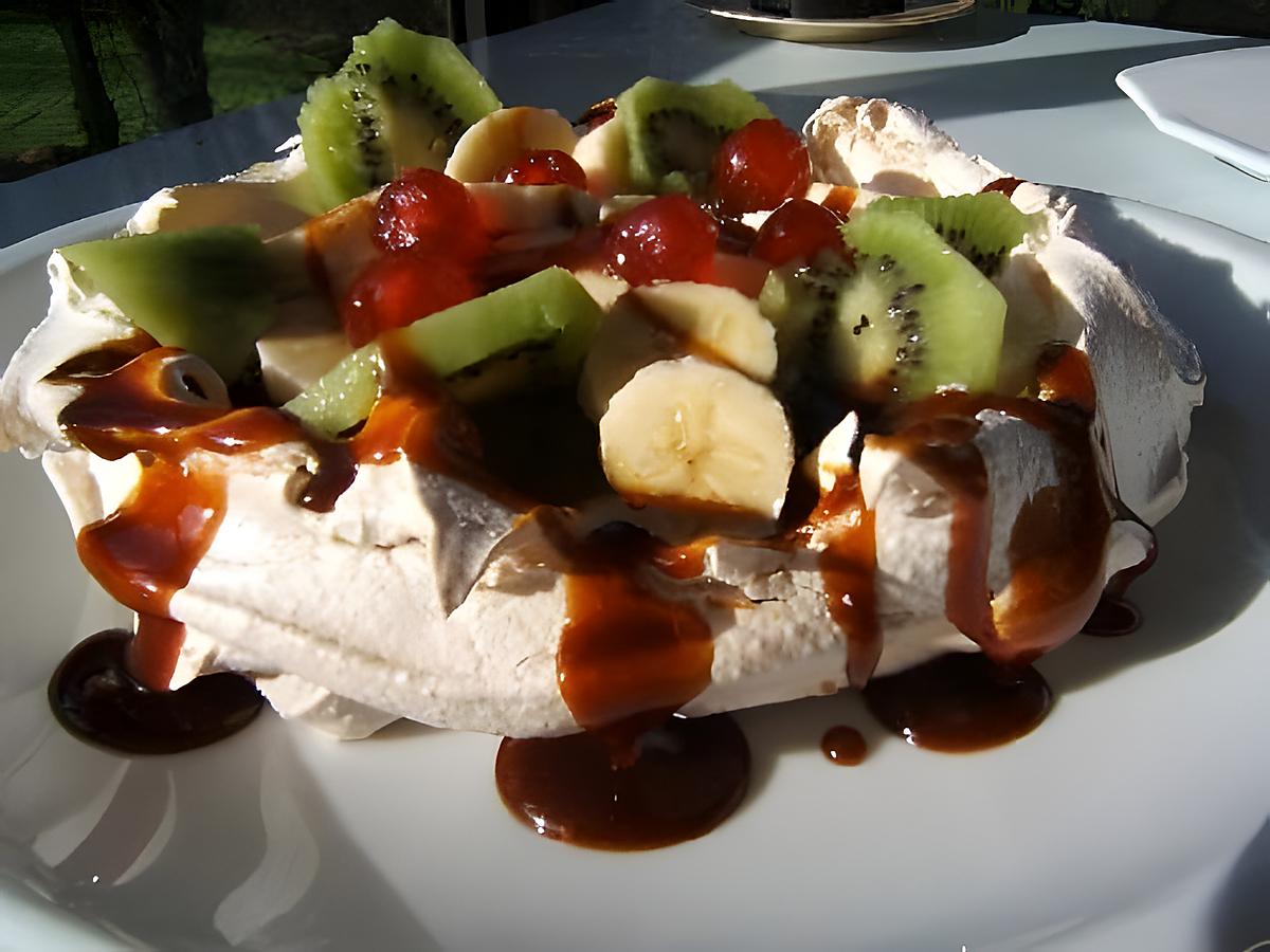 recette Pavlova , kiwi et banane