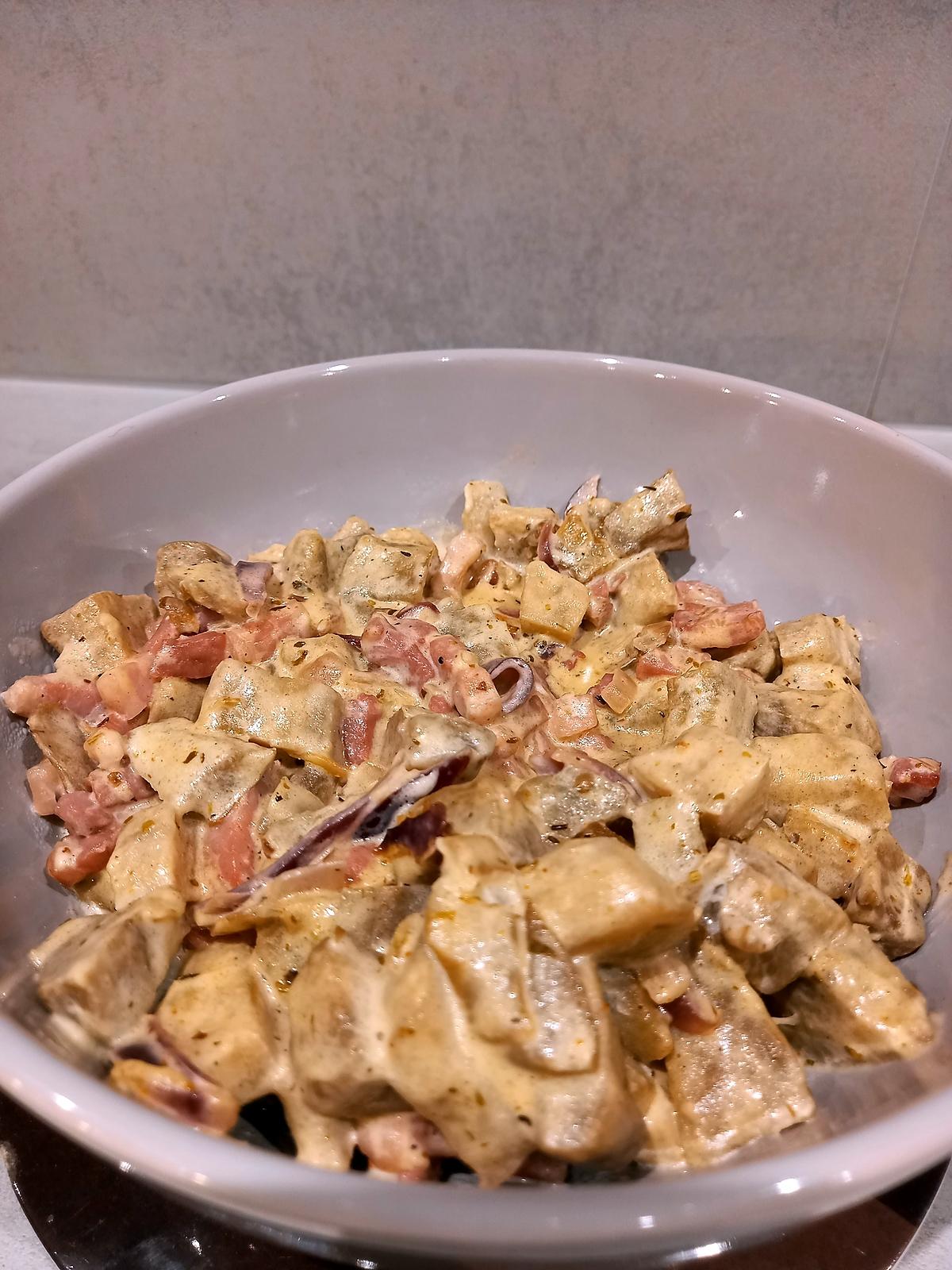 recette Aubergine carbonara