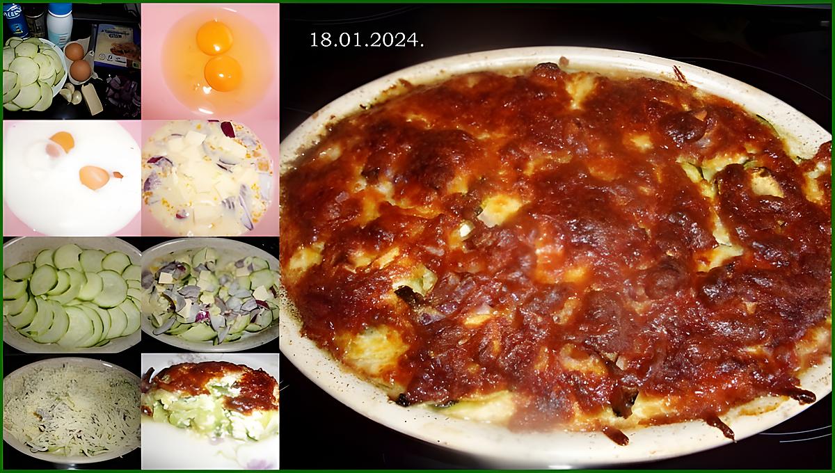 recette Gratin de courgettes / mozzarella.