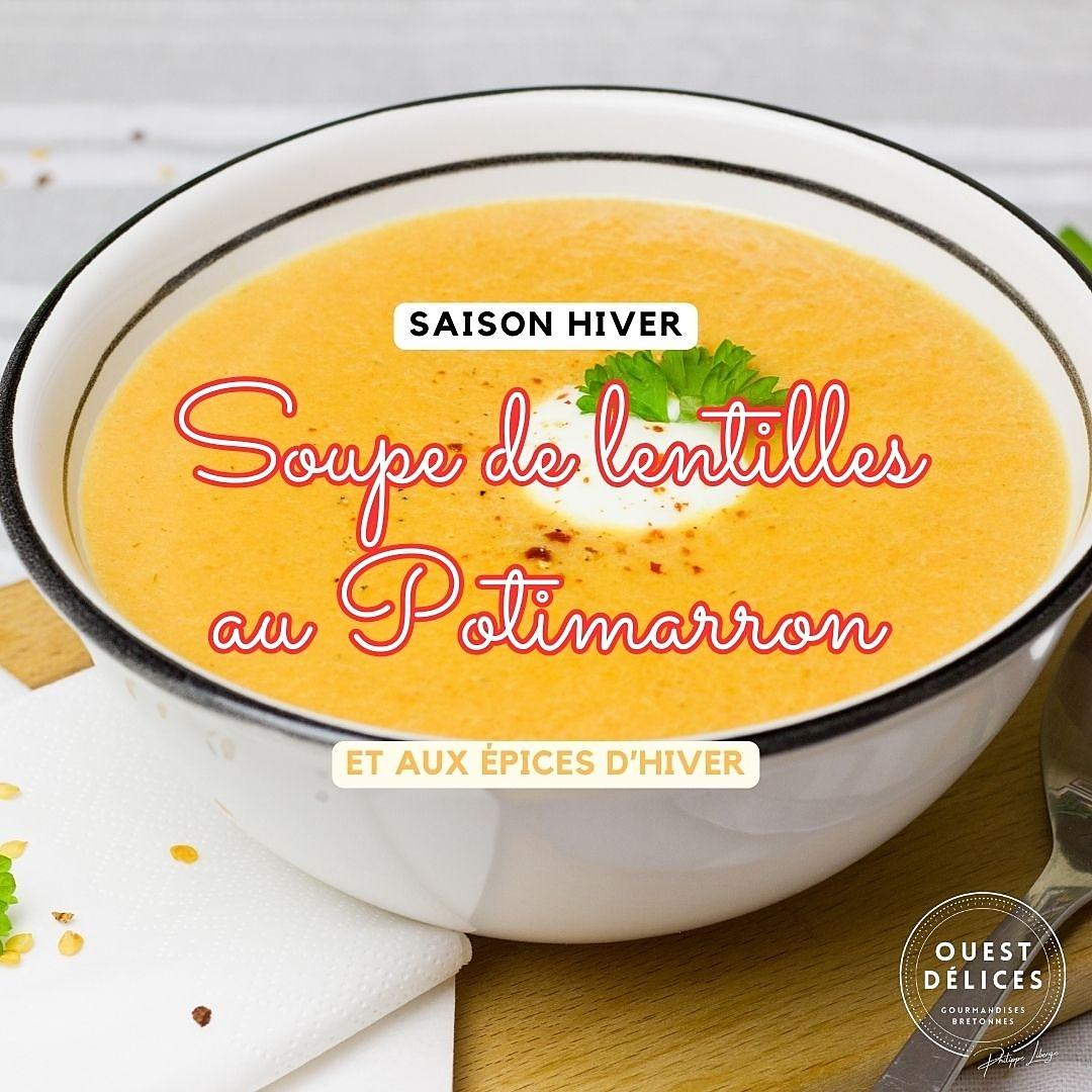 recette Soupe de lentilles au potimarron et aux épices d’hiver