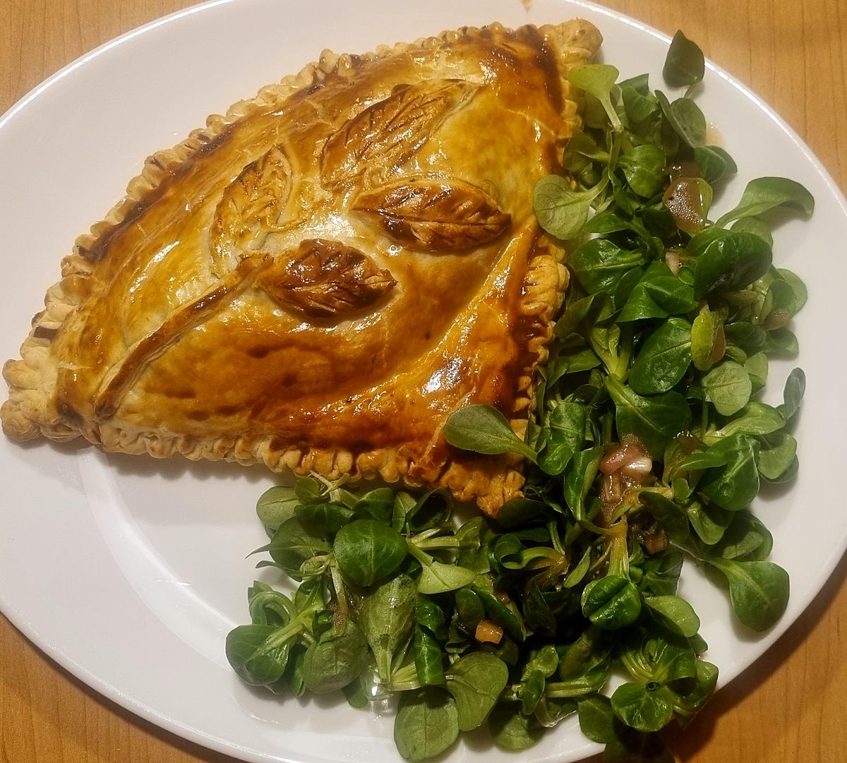 recette Feuilletée de boudin blanc sur lit de compote de pomme