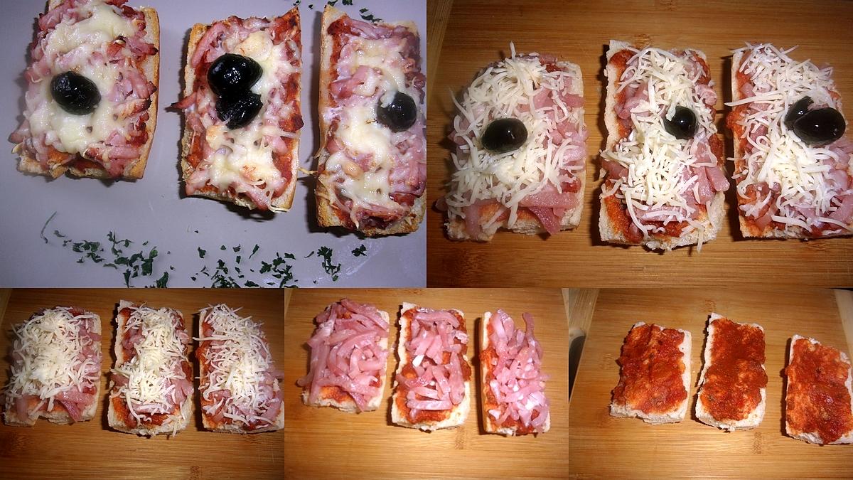 recette Petits pain,façon pizza.