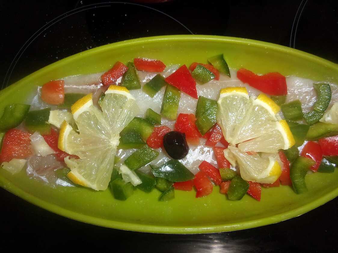 Recette de Filet d'églefin aux poivrons.citron.10.02.2024. par cuisinette
