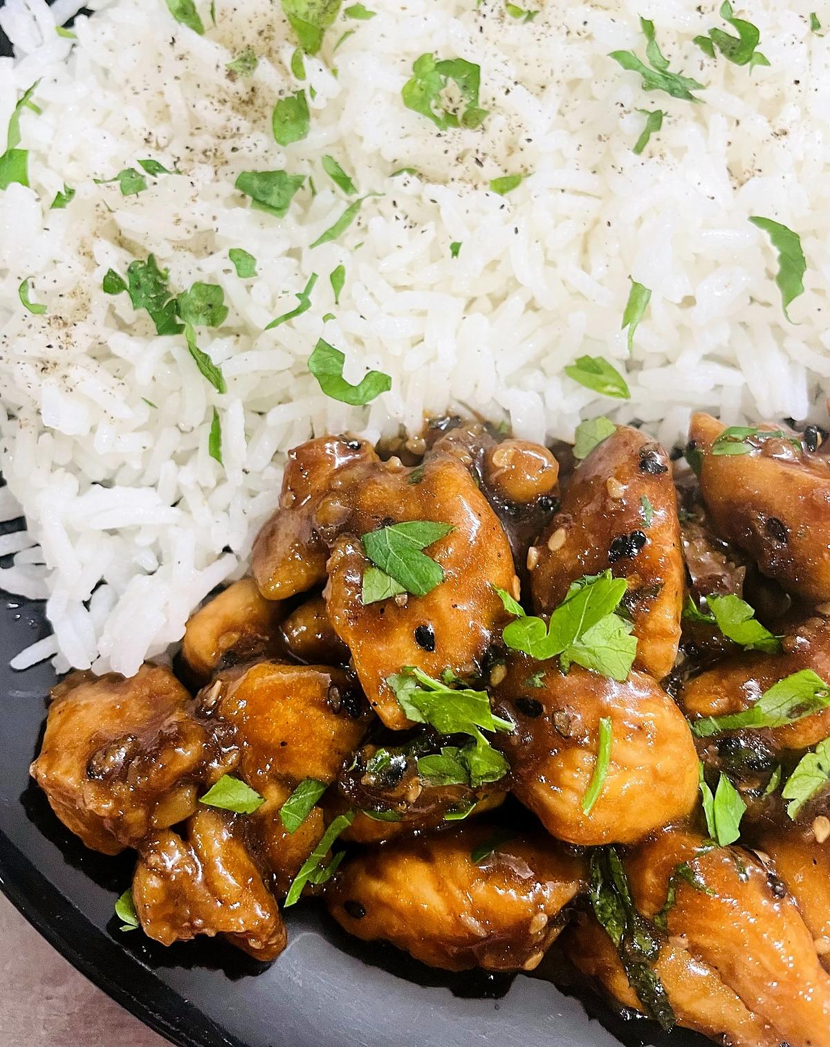 recette Poulet teriyaki, riz thaï