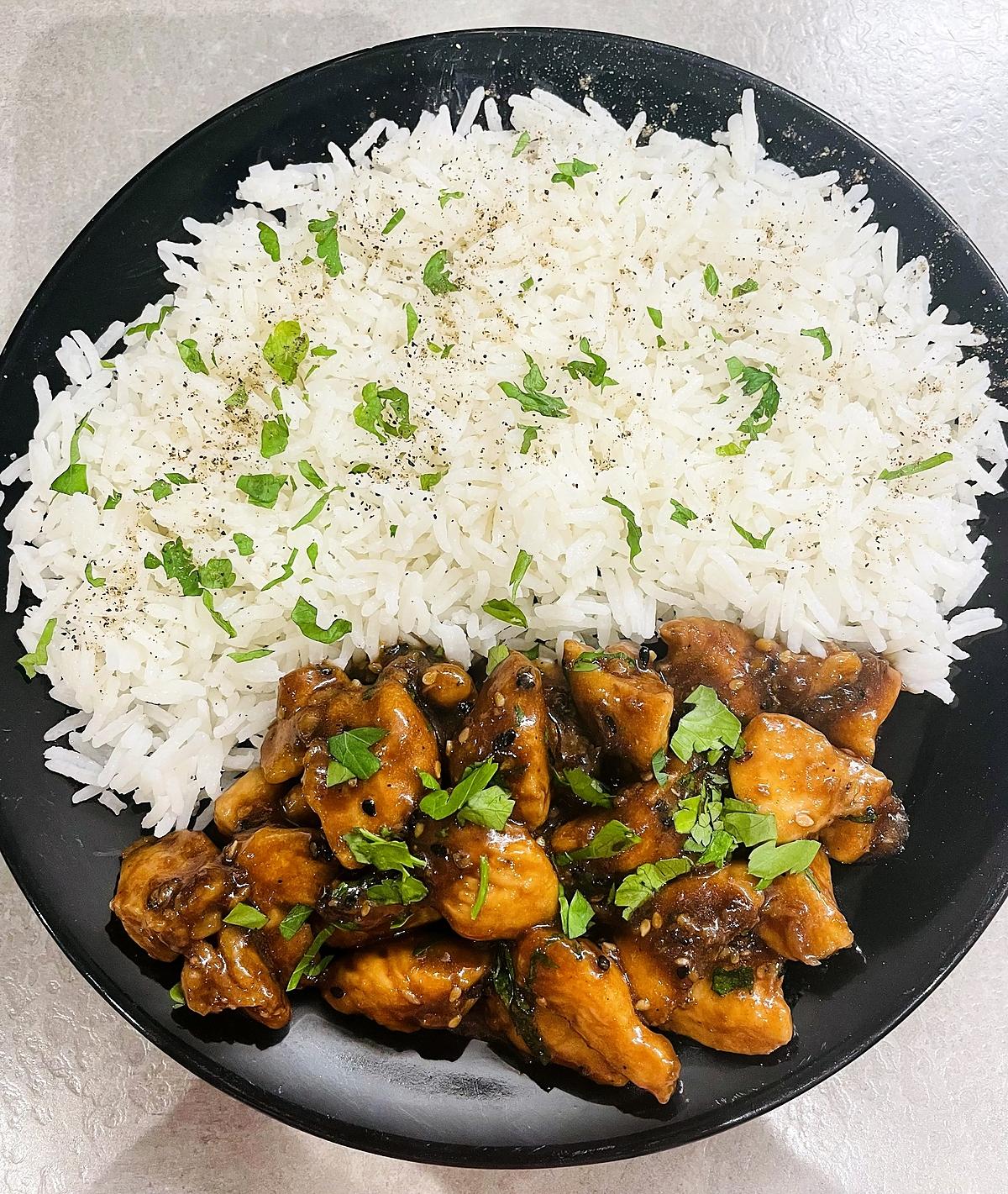 recette Poulet teriyaki, riz thaï