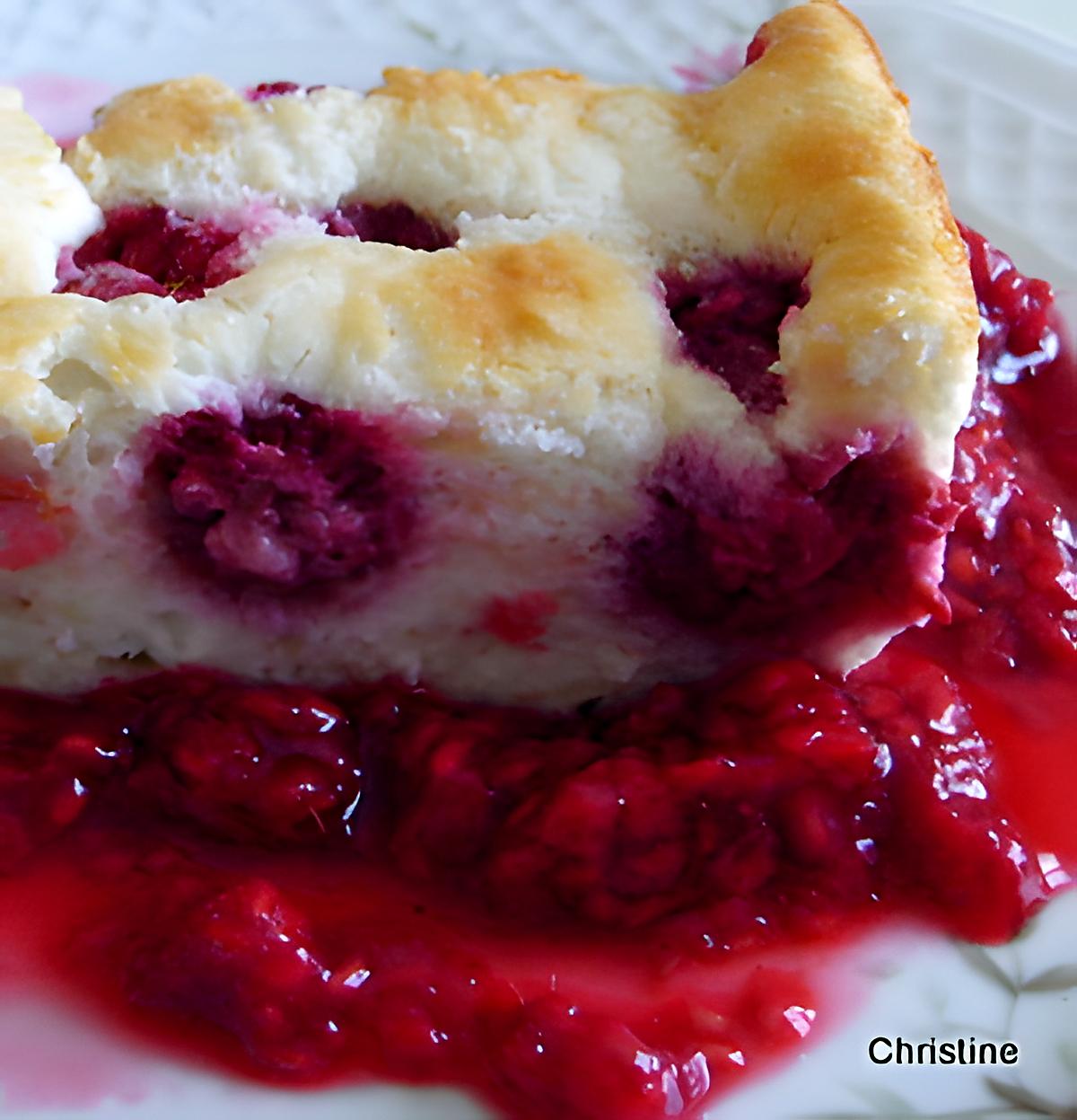 recette Gâteau nuage aux framboises et sa compotée de framboises