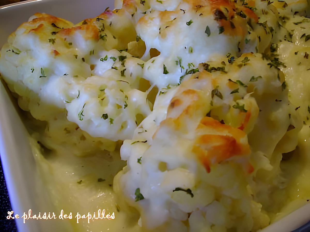 recette ~Chou fleur au gratin~ 