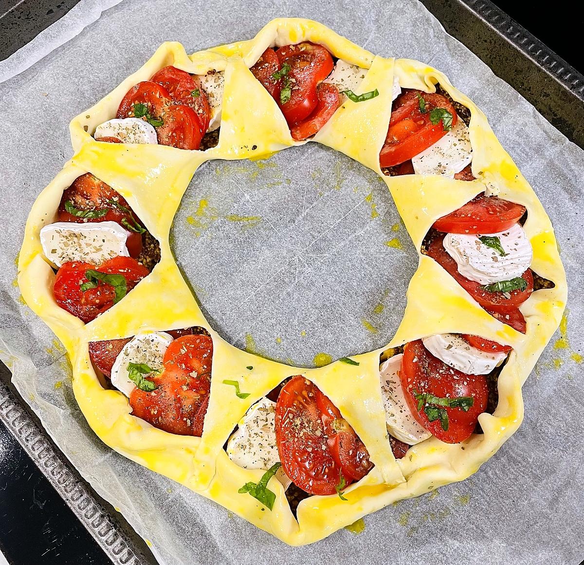 recette Couronne feuilletée à la tomate