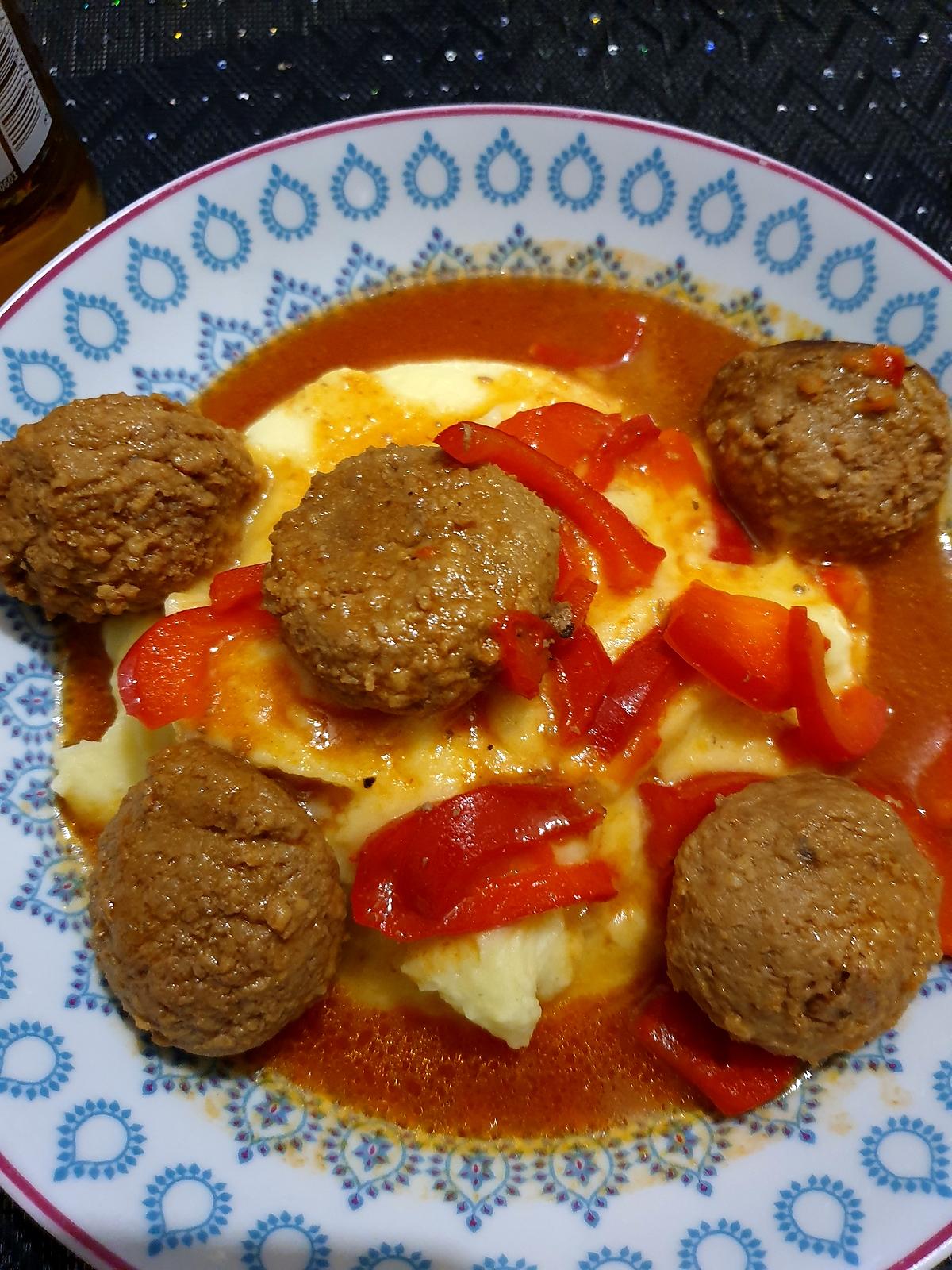 recette Boulettes de bœuf aux poivrons