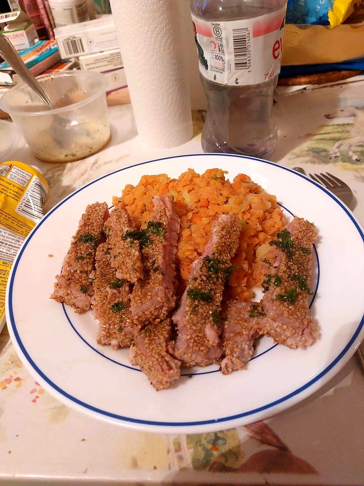 recette Steak de thon minute au sésame