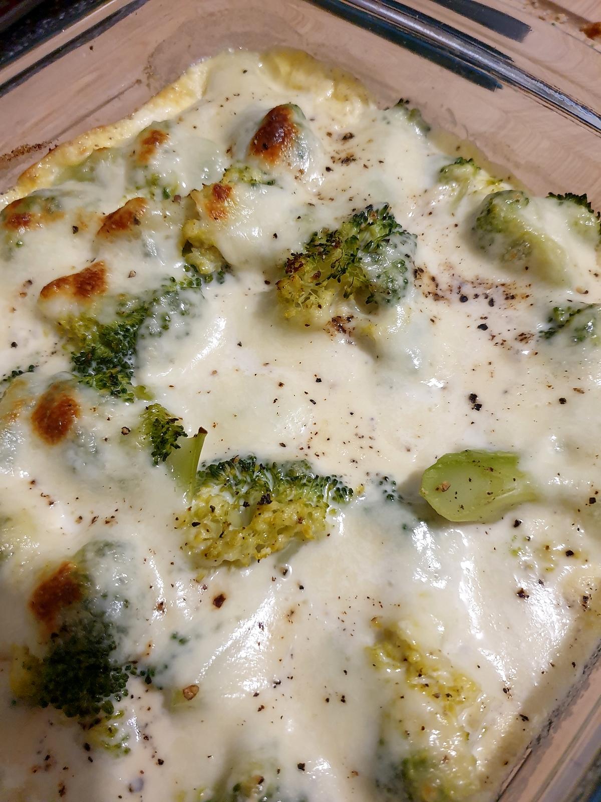 recette Gratin de brocolis à la mozzarella