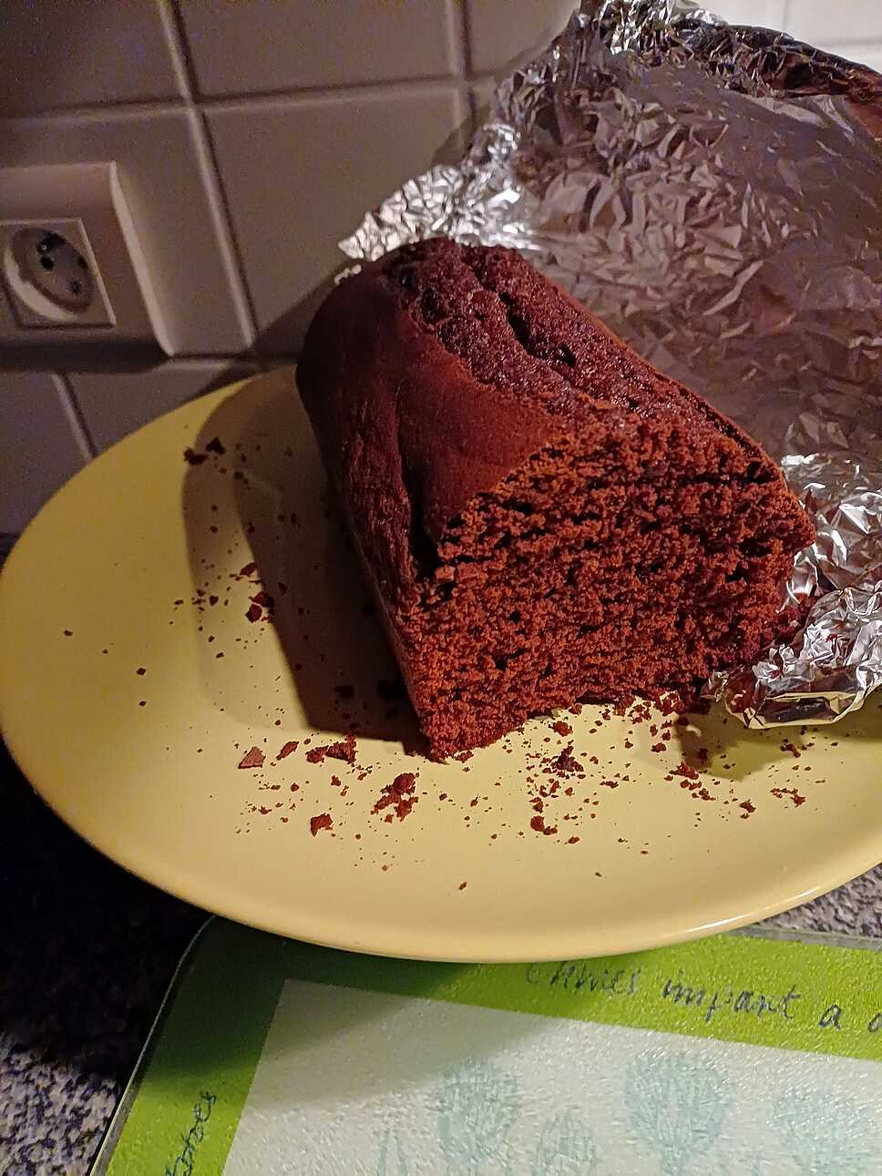recette Cake chocolat demi - végétale