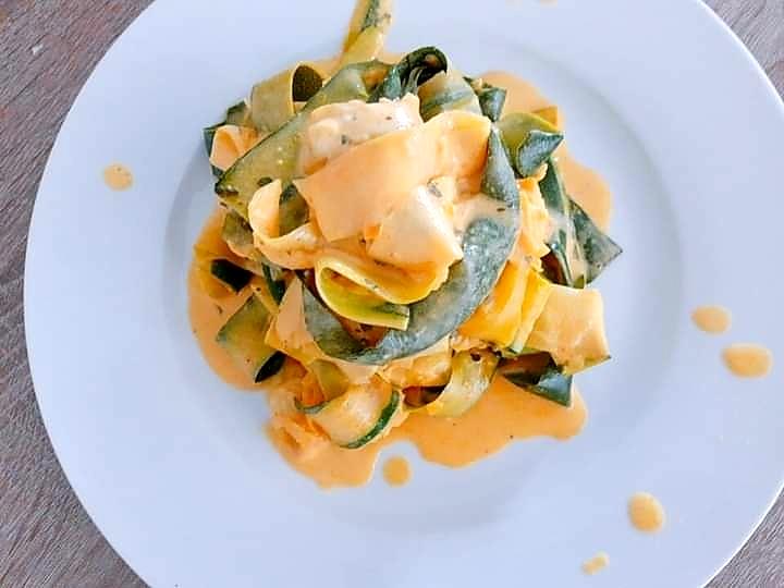 recette Tagliatelles de courgettes crème de curry