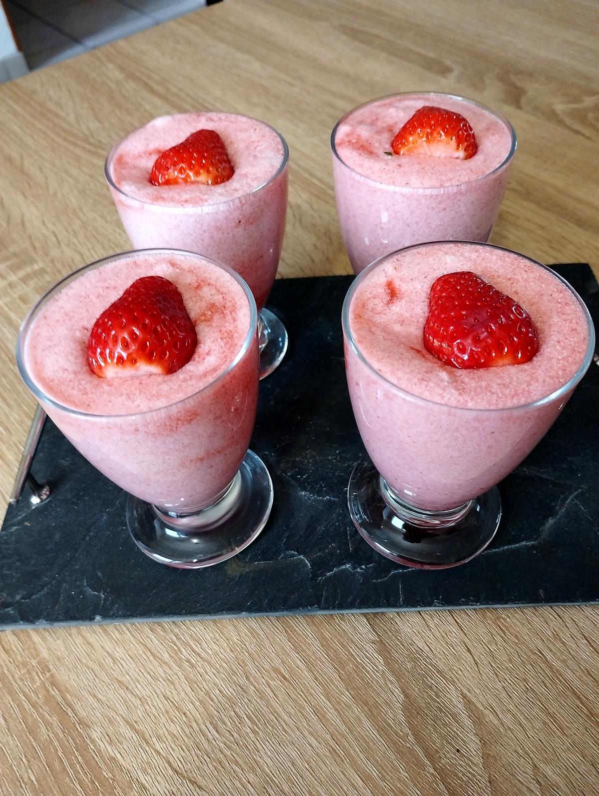 recette mousse aux fraises