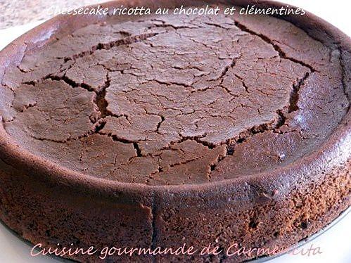 recette Cheesecake ricotta au chocolat et clémentines