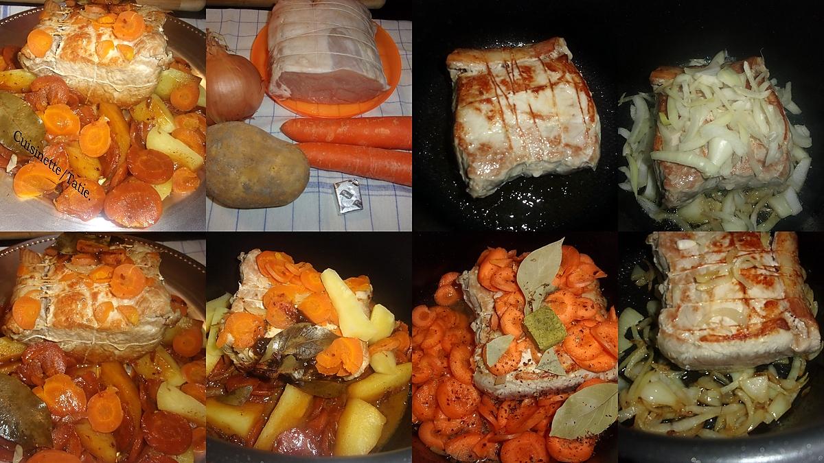recette Rôti de porc aux carottes, p de terre.oignon.au Cookéo.