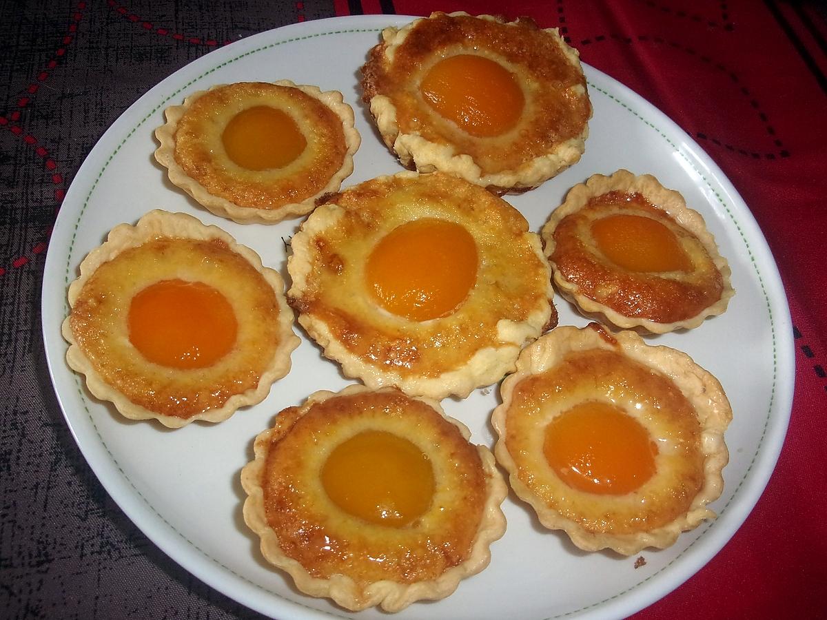 recette Tartelettes aux abricots.crème d'amande.cake factory.