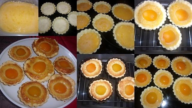 recette Tartelettes aux abricots.crème d'amande.cake factory.