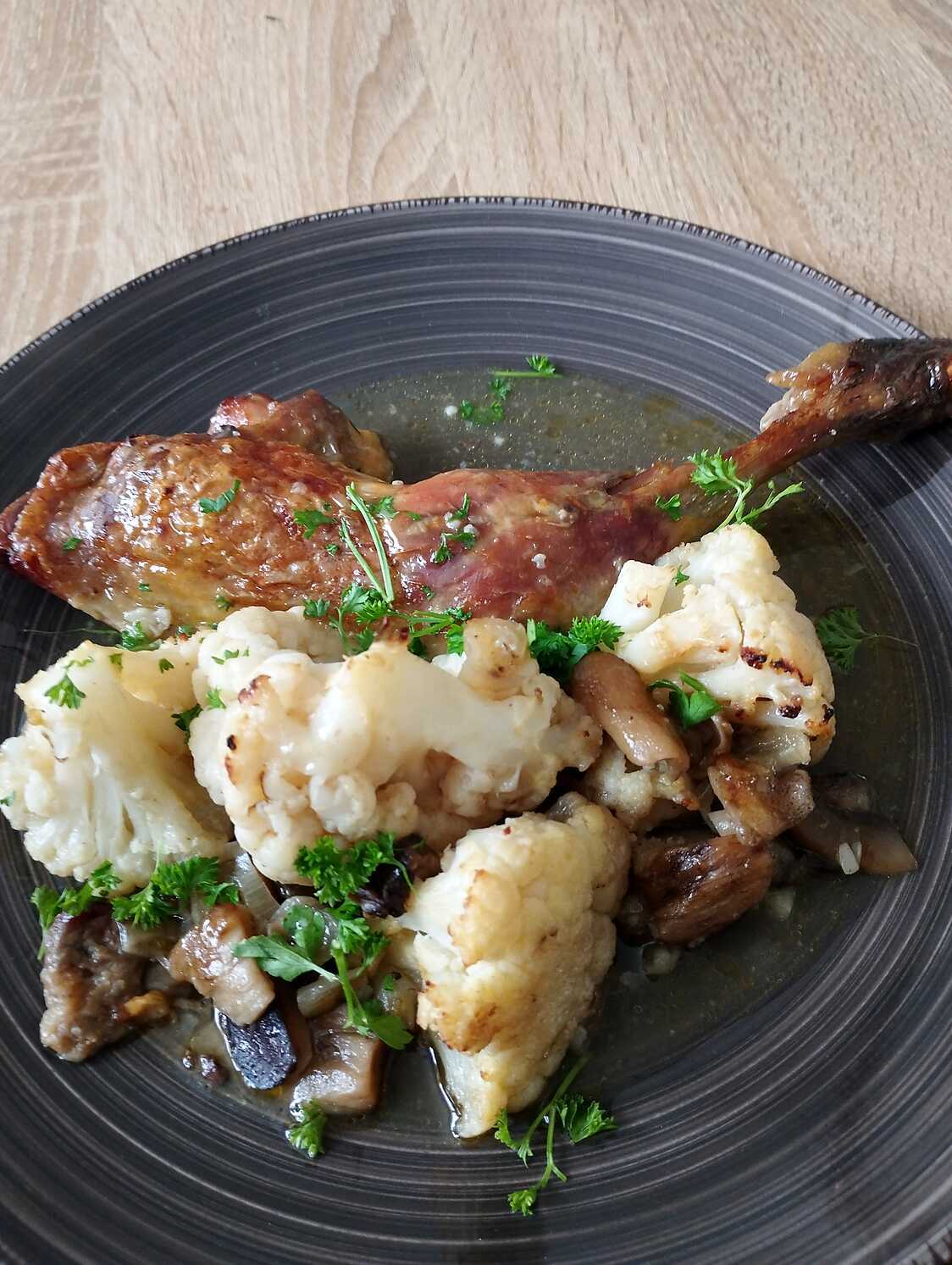 Recette de Cuisses de pintade forestière au cookéo