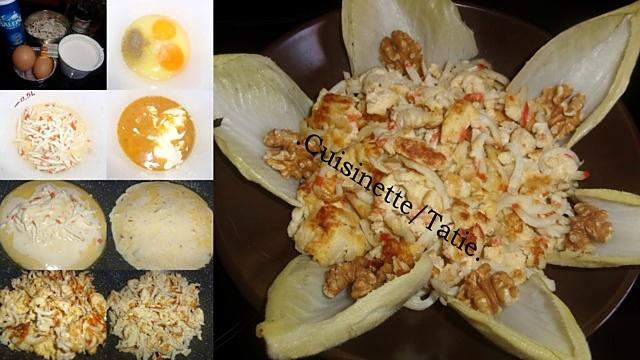 recette Râpé de surimi aux œufs brouillés.