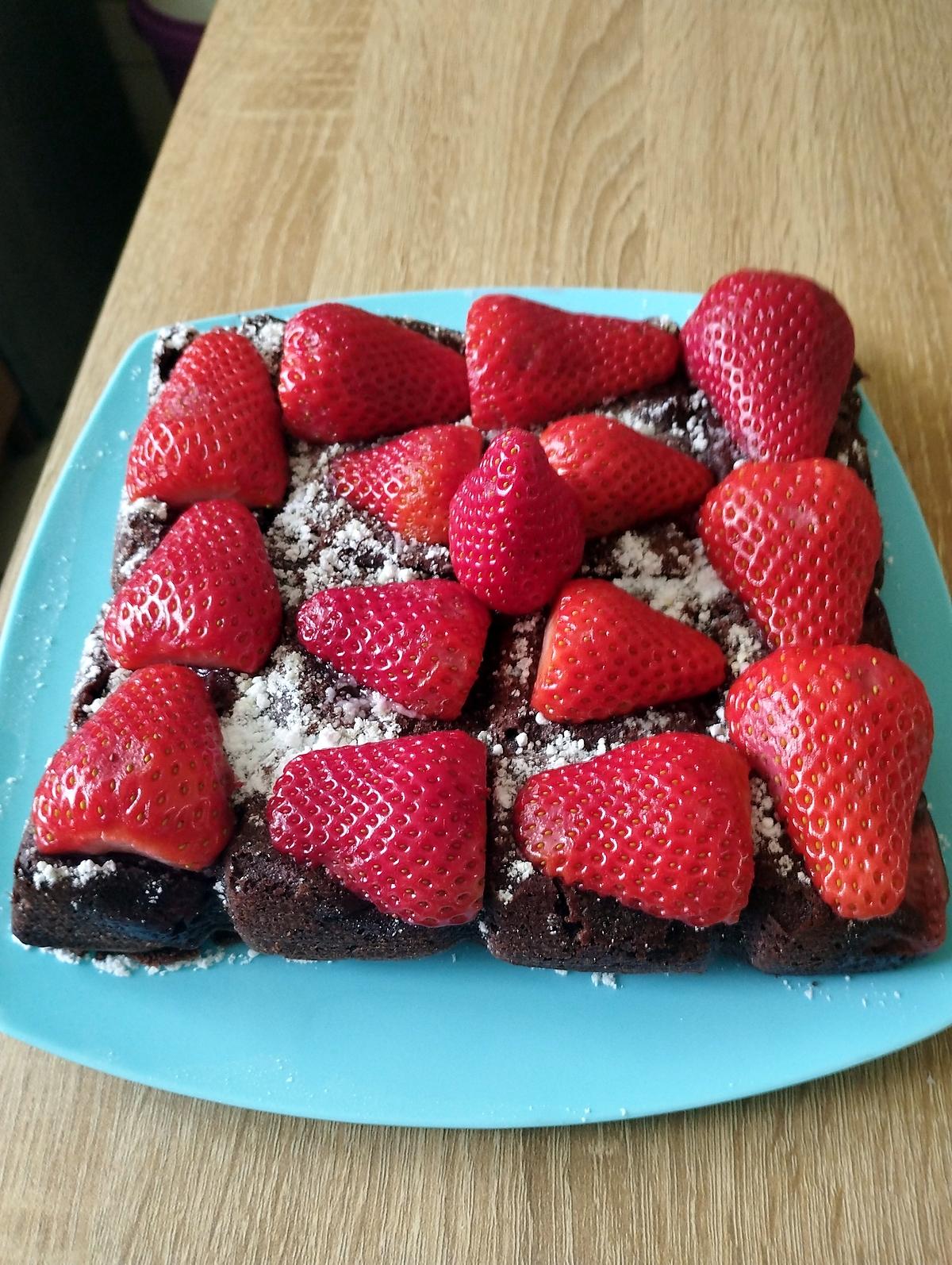 recette fondant chocolat aux fraise