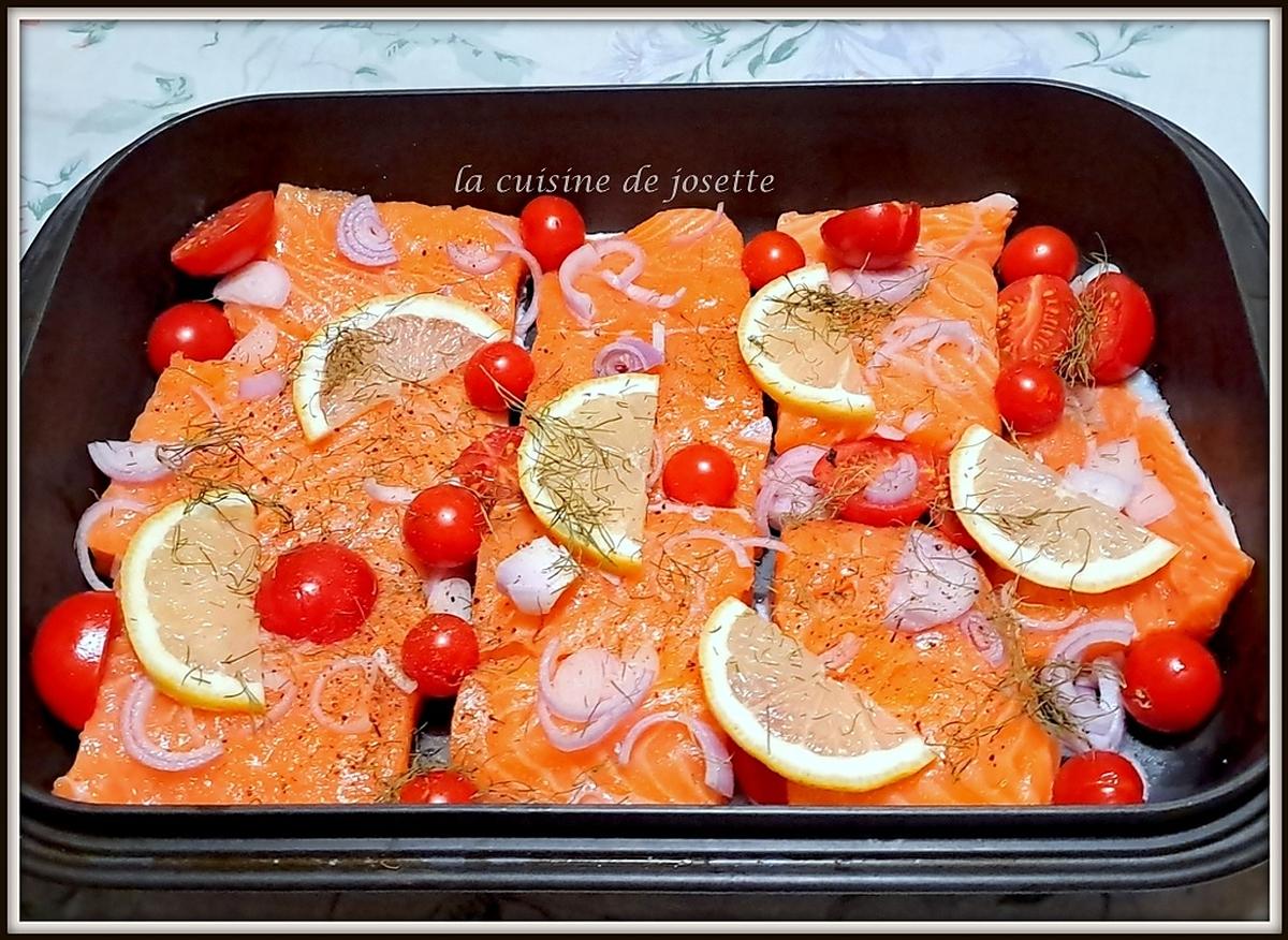 recette darnes de saumon au four