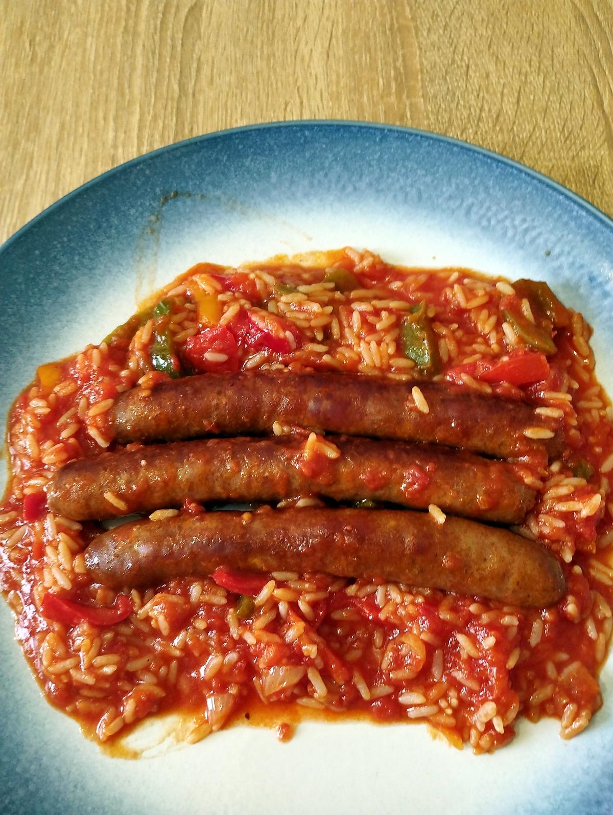 recette riz au merguez au cookeo