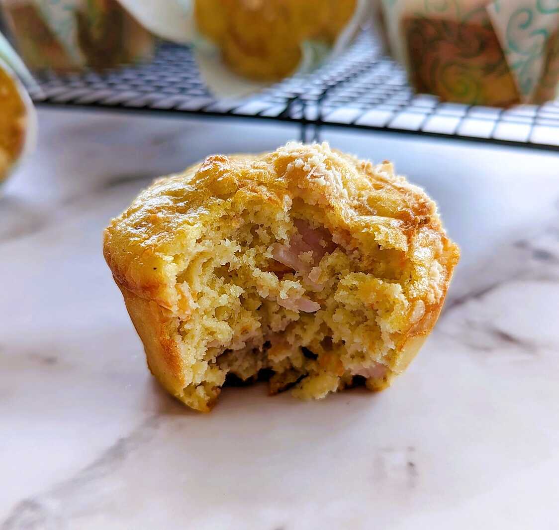 Recette de muffins salés au bacon et emmental