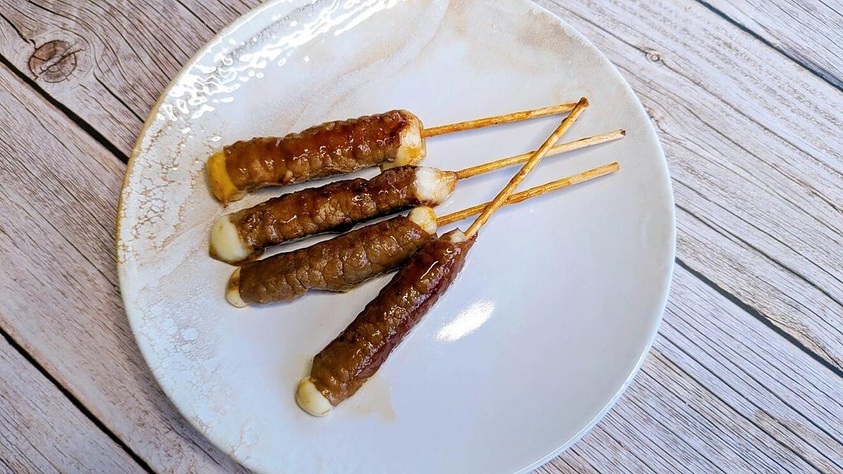 recette Brochettes de bœuf au fromage Japonais