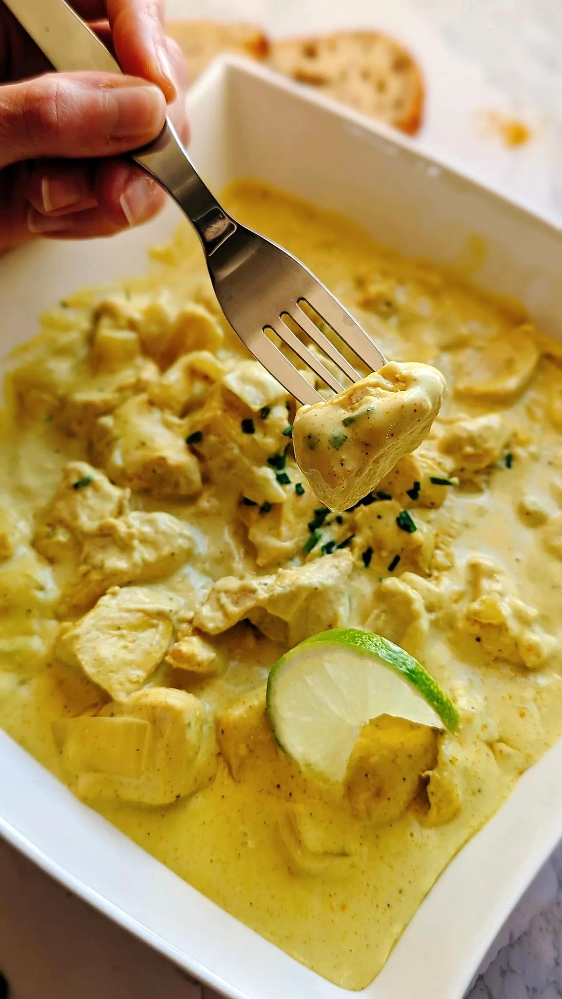 recette Poulet curry coco au Companion {30mn}