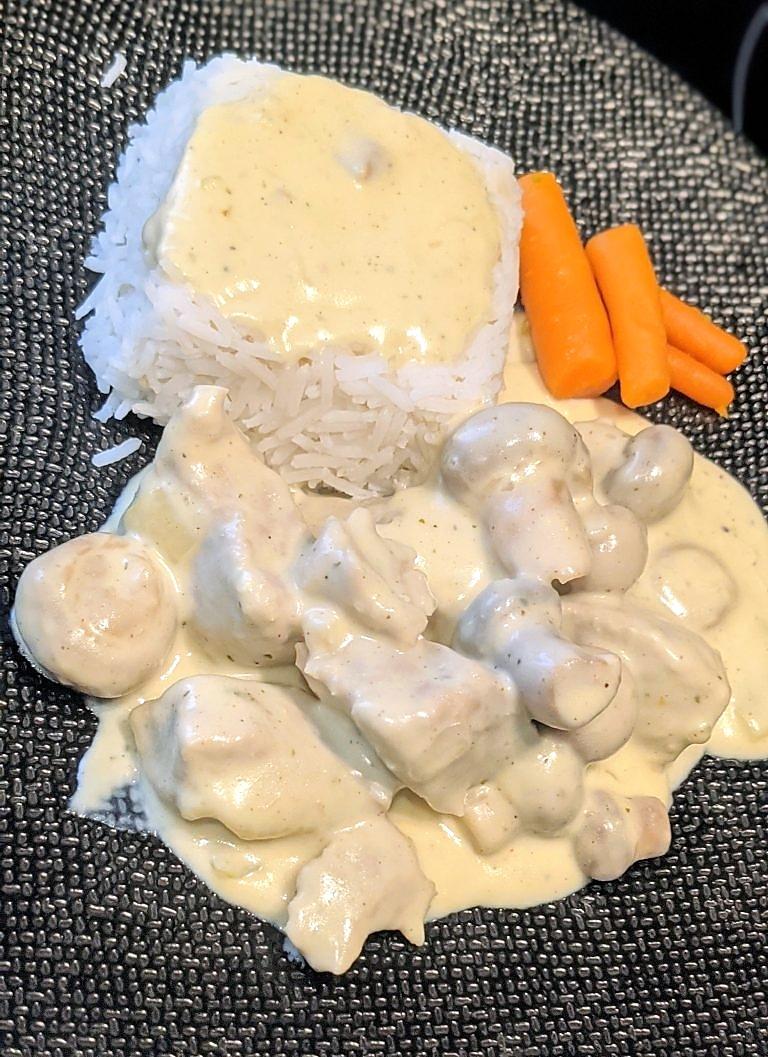 recette Sauté de porc crème champignons au Companion