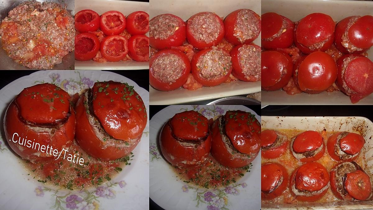 recette Tomates farcies à la viande de bœuf haché.