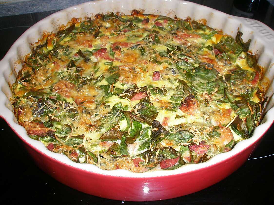 Quiche sans pâte à l'ail des ours