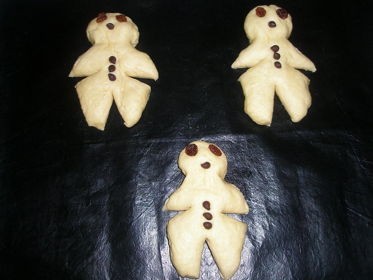 recette Petits bonhommes en pain au lait