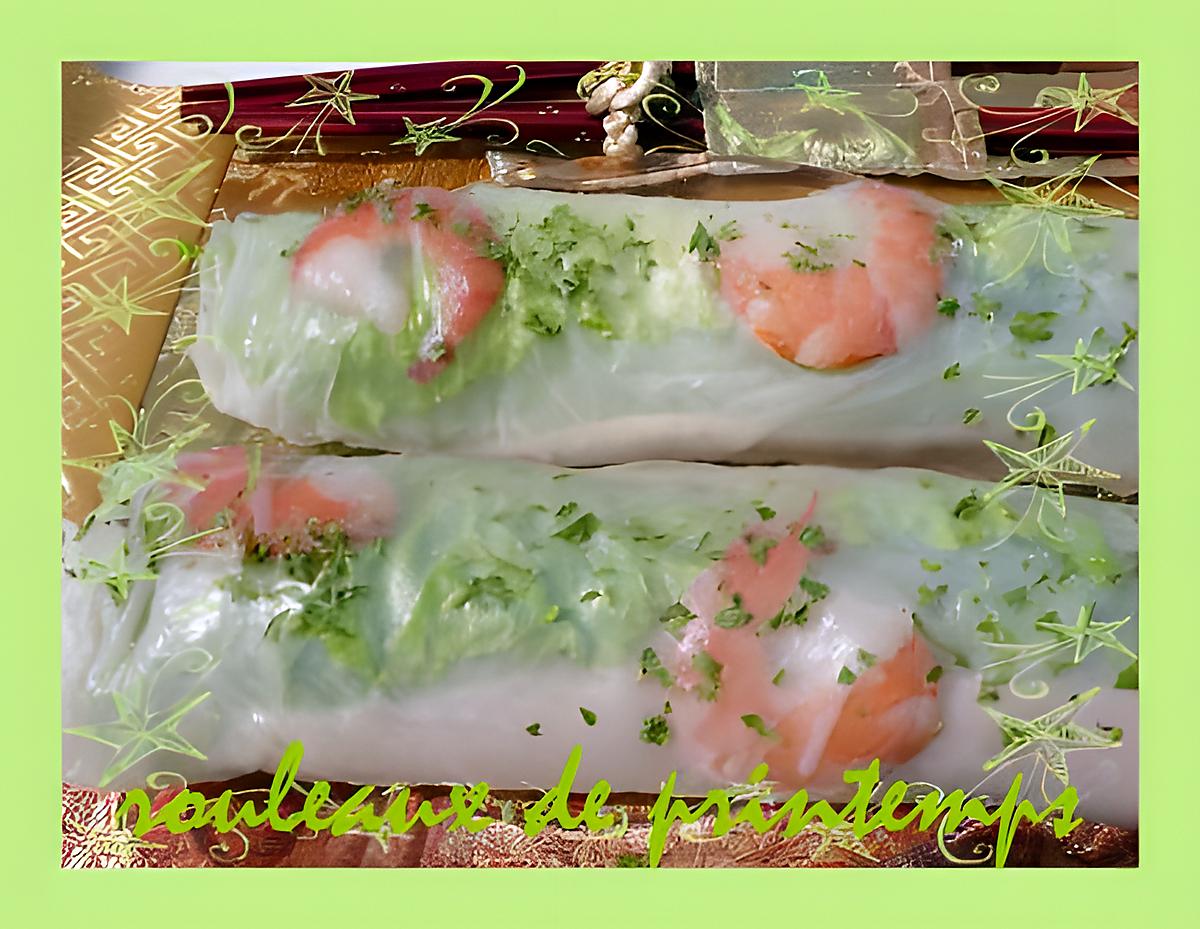 recette rouleaux de printemps